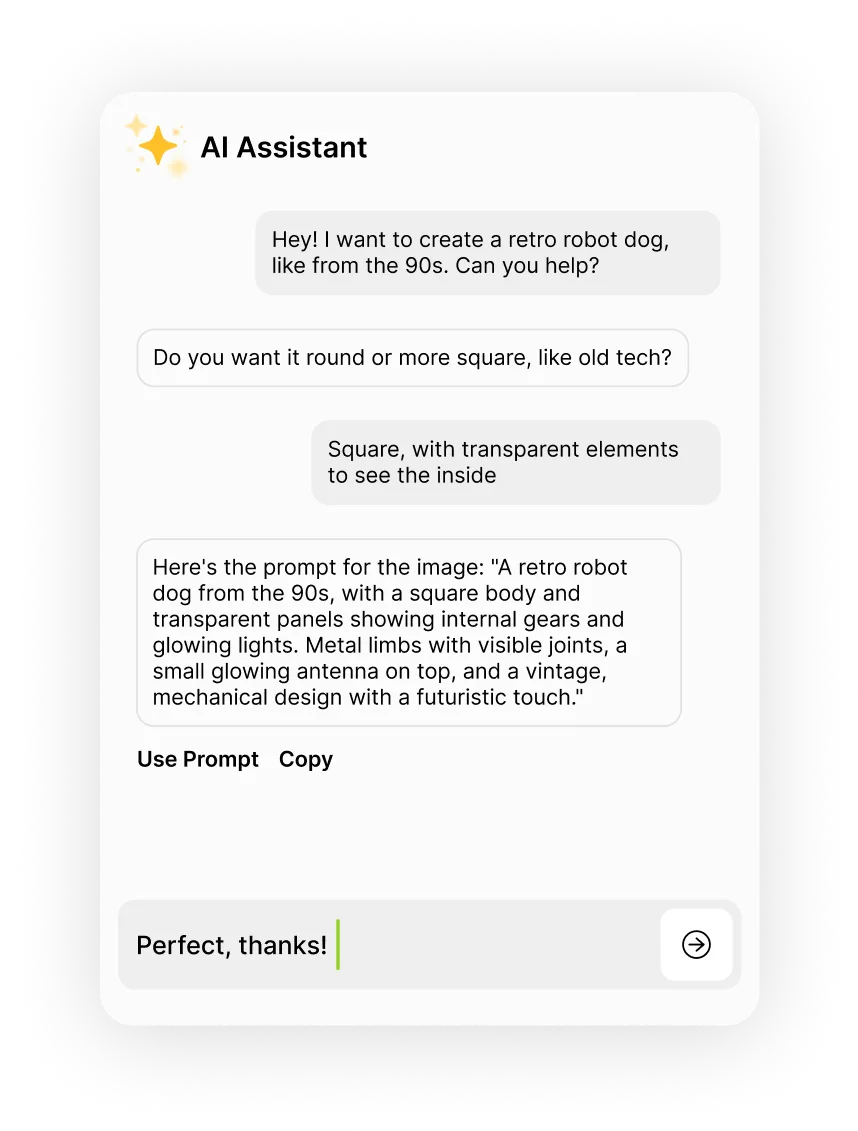 Chat with AI, Interface