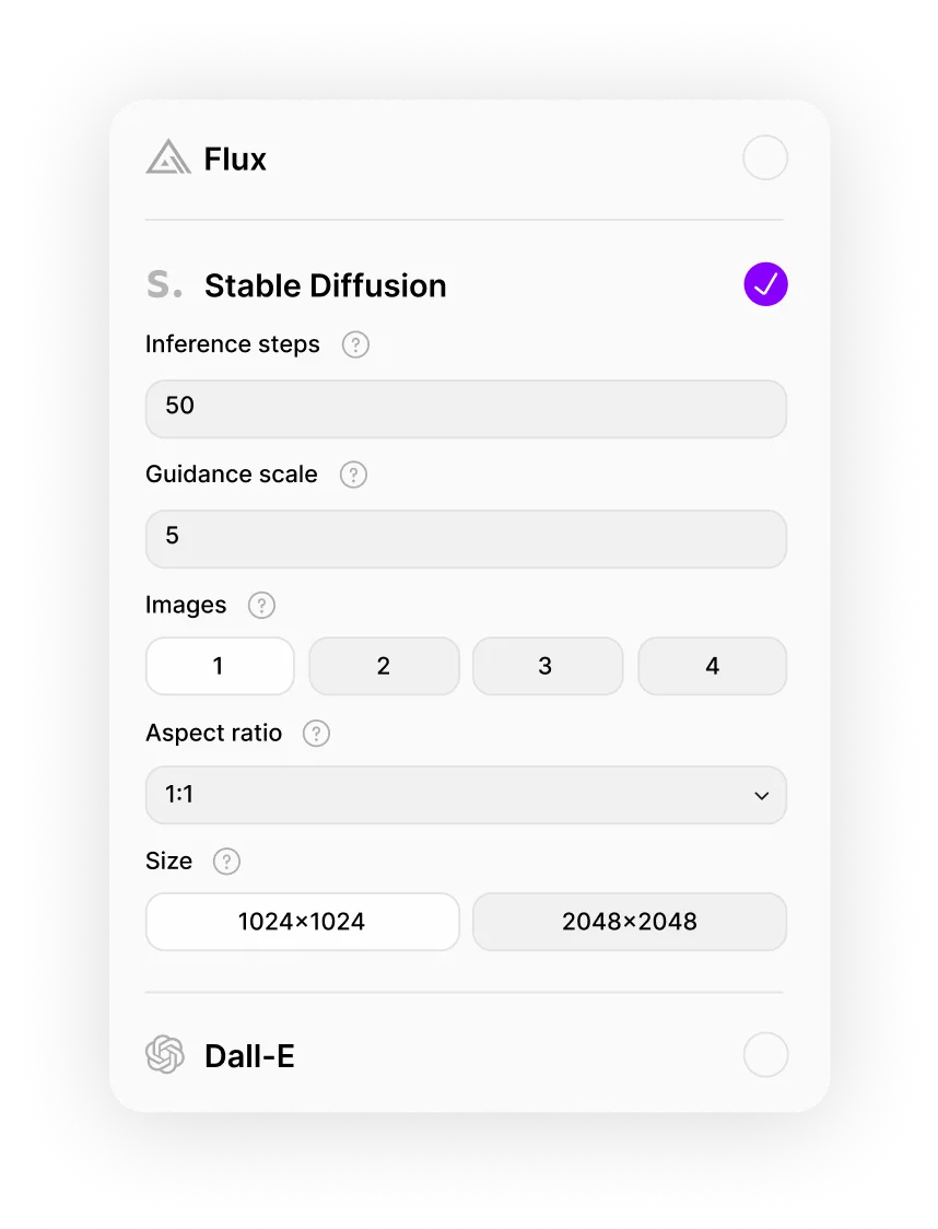 Generative AI settings